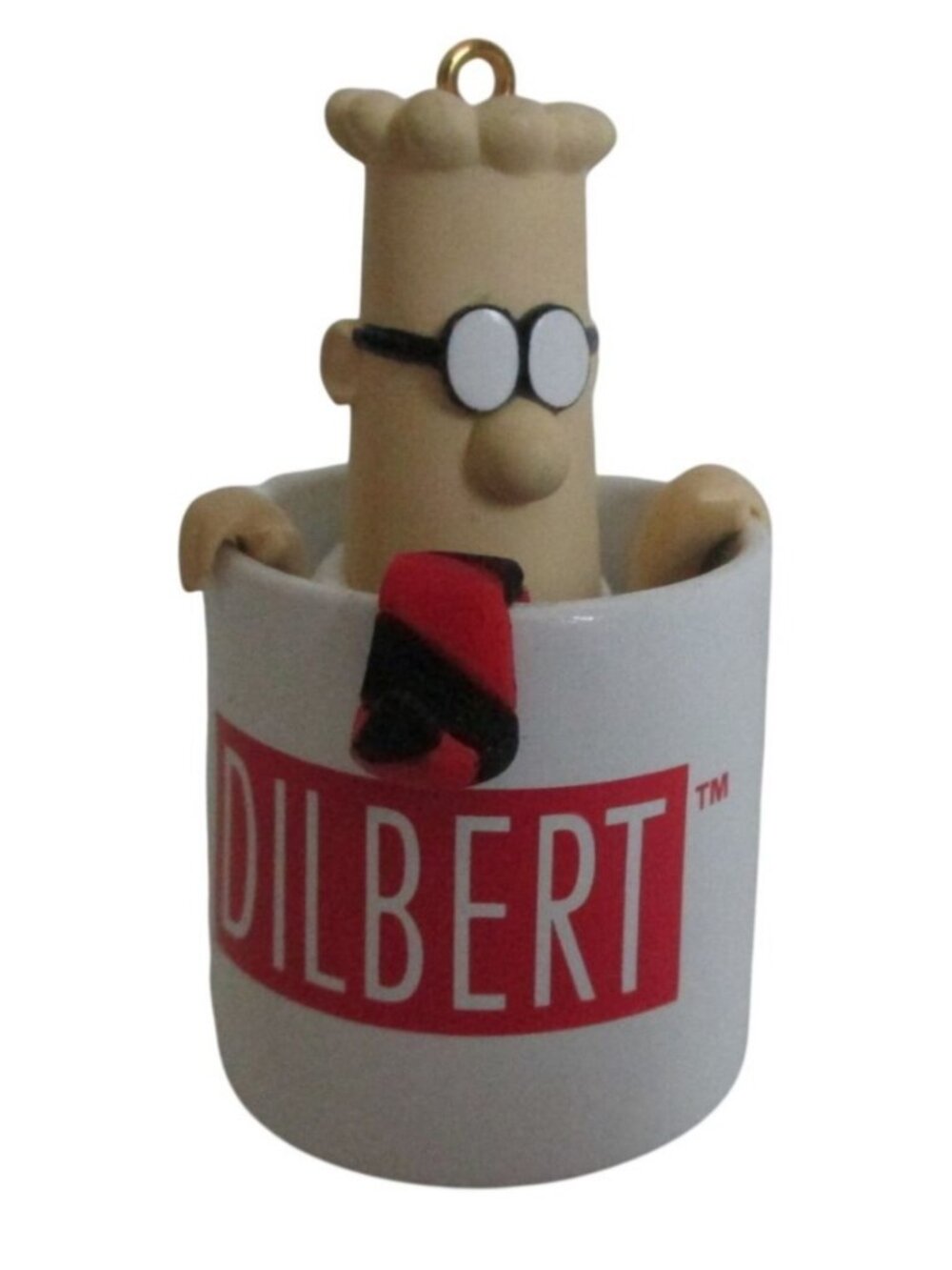 Dilbert Cup O Caffeine Christmas Ornament Vintage Carlton 2005